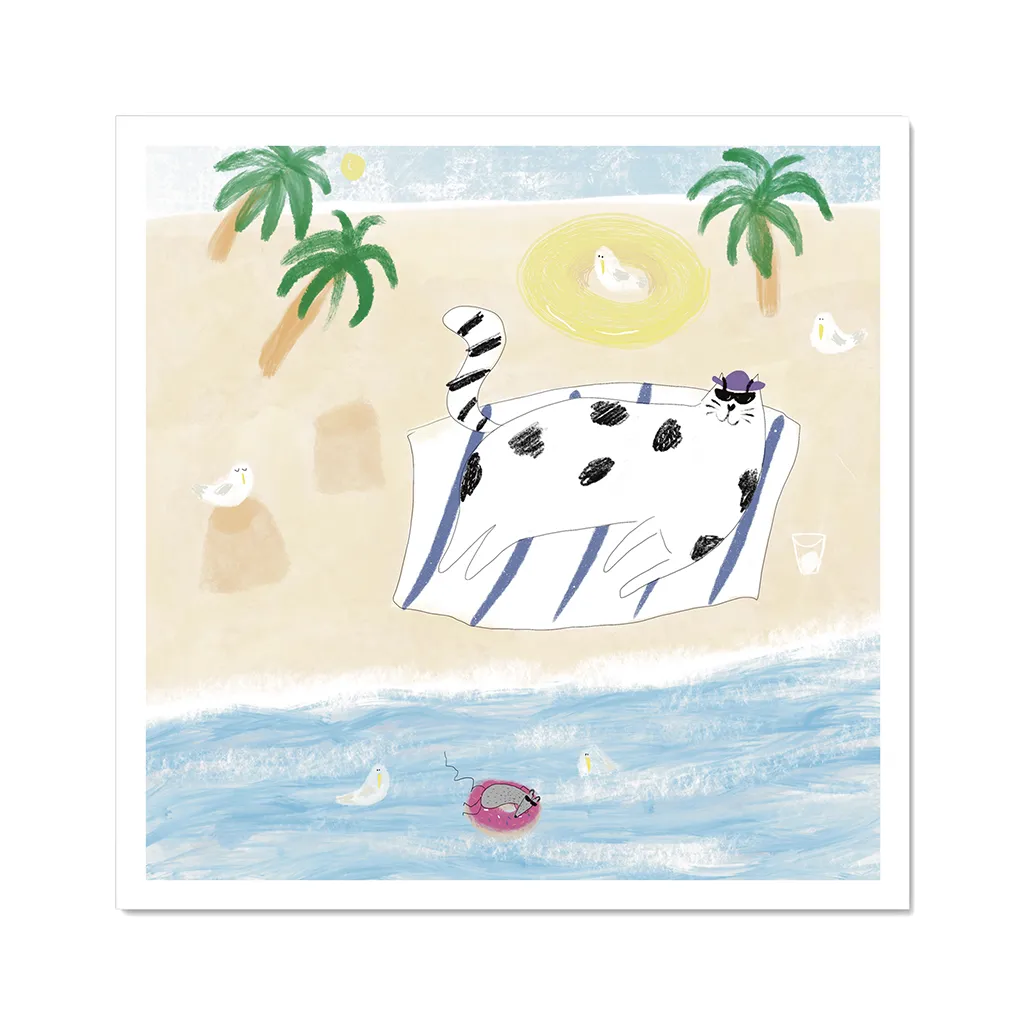 At The Beach - Art Print