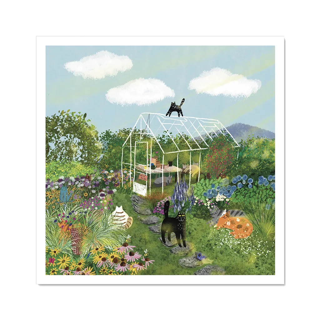 At The Greenhouse - Art Print