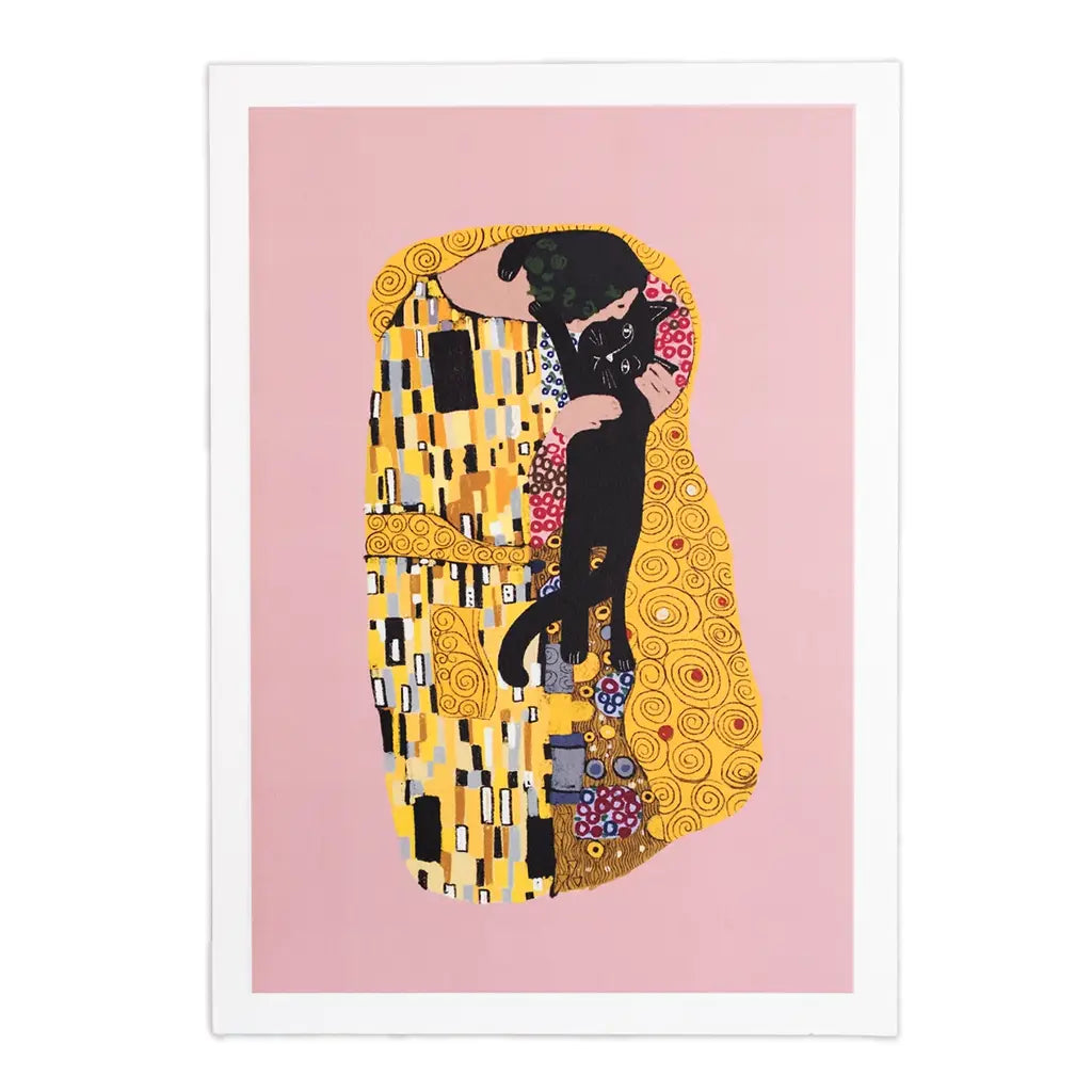 The Cat Kiss - Art Print