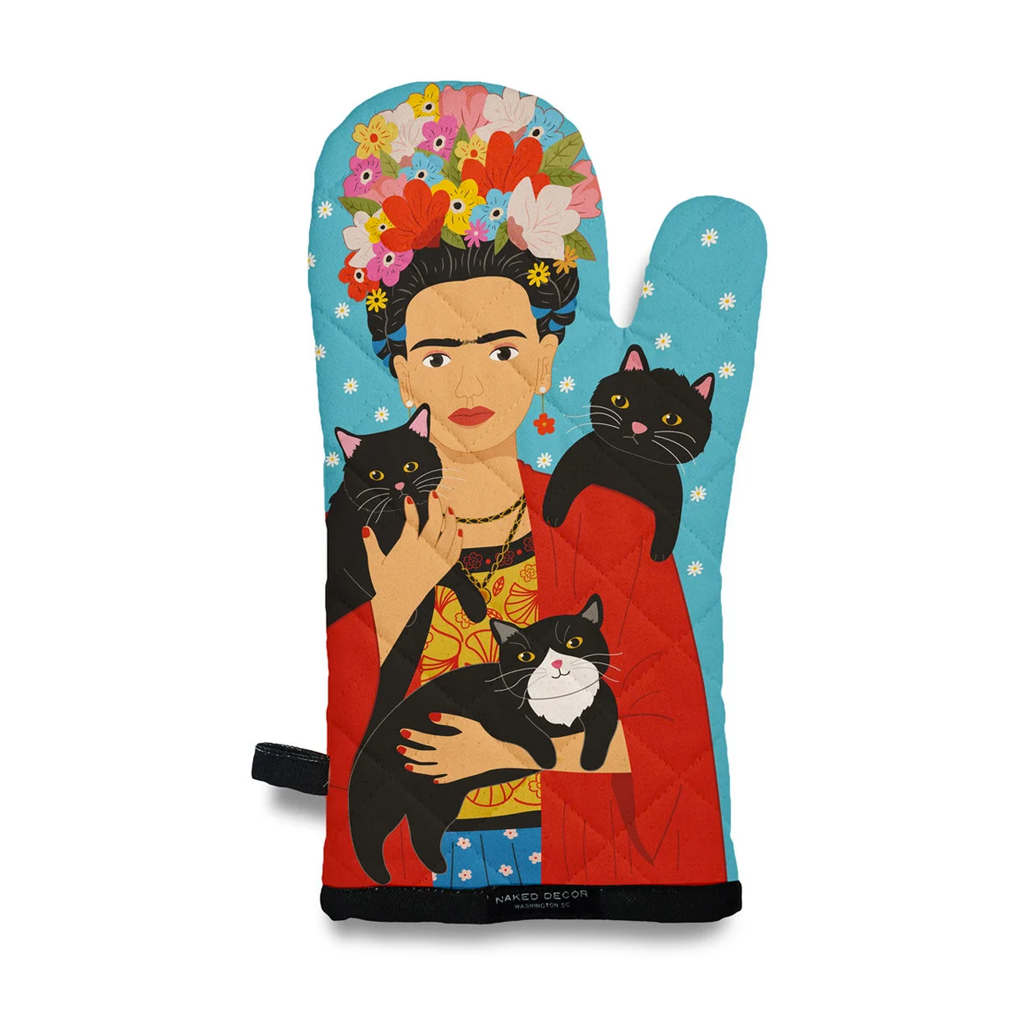 Fabulous Frida with Trio Kitty Cats - Oven Mitt