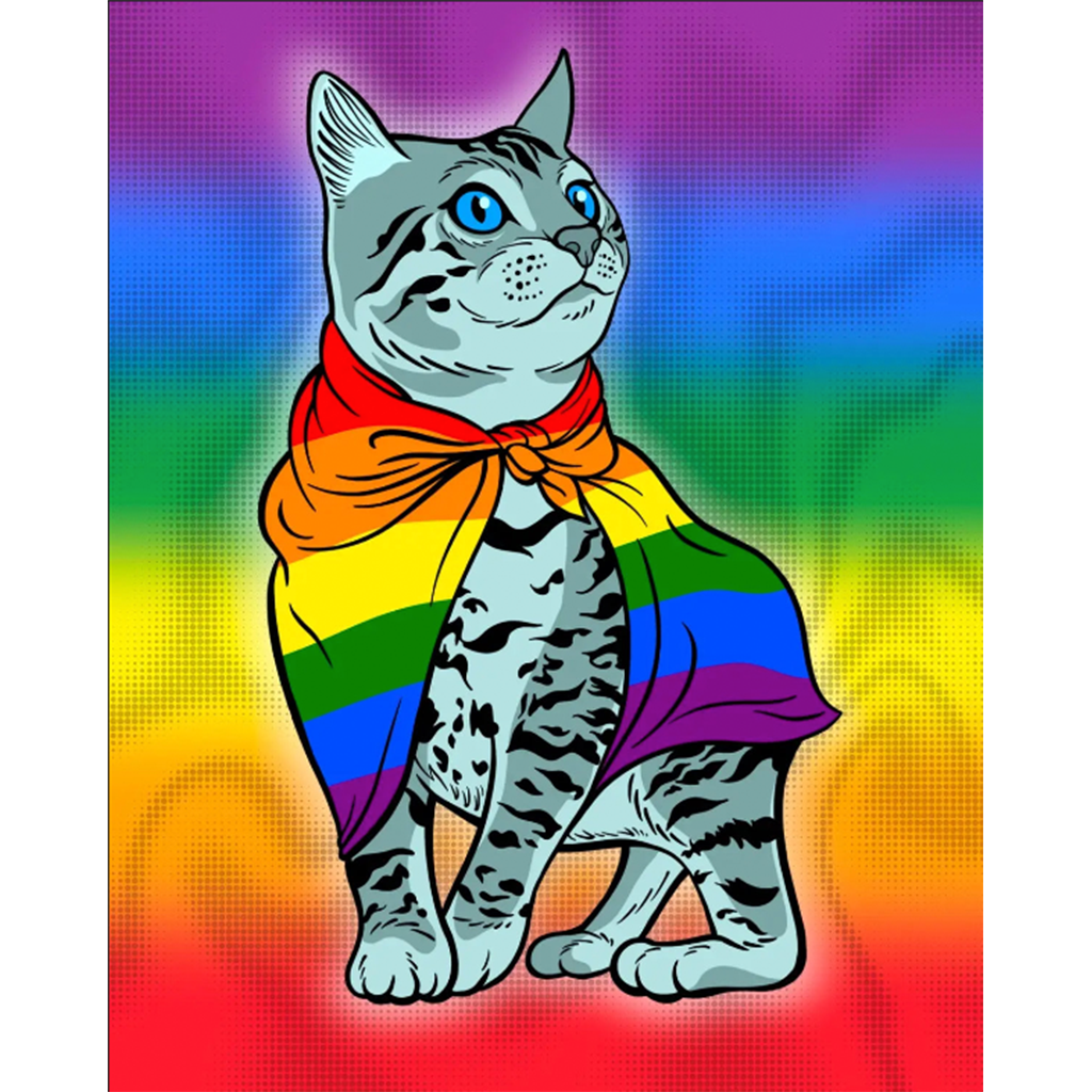 Rainbow Pride Kitty - Print