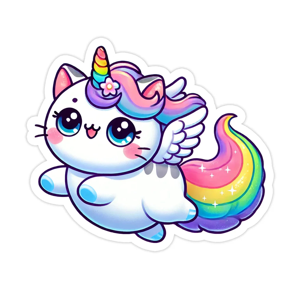 Kawaii Caticorn - Die Cut Sticker