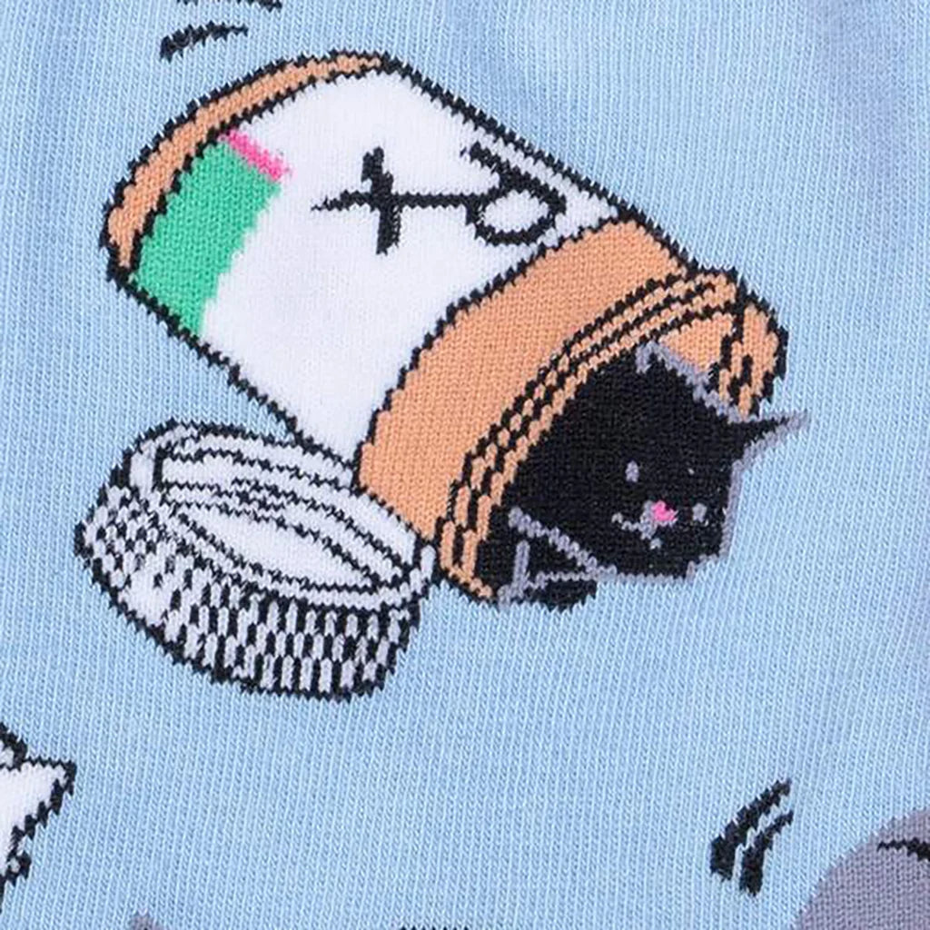 Purr-scription For Happiness - Crew Socks - S/M
