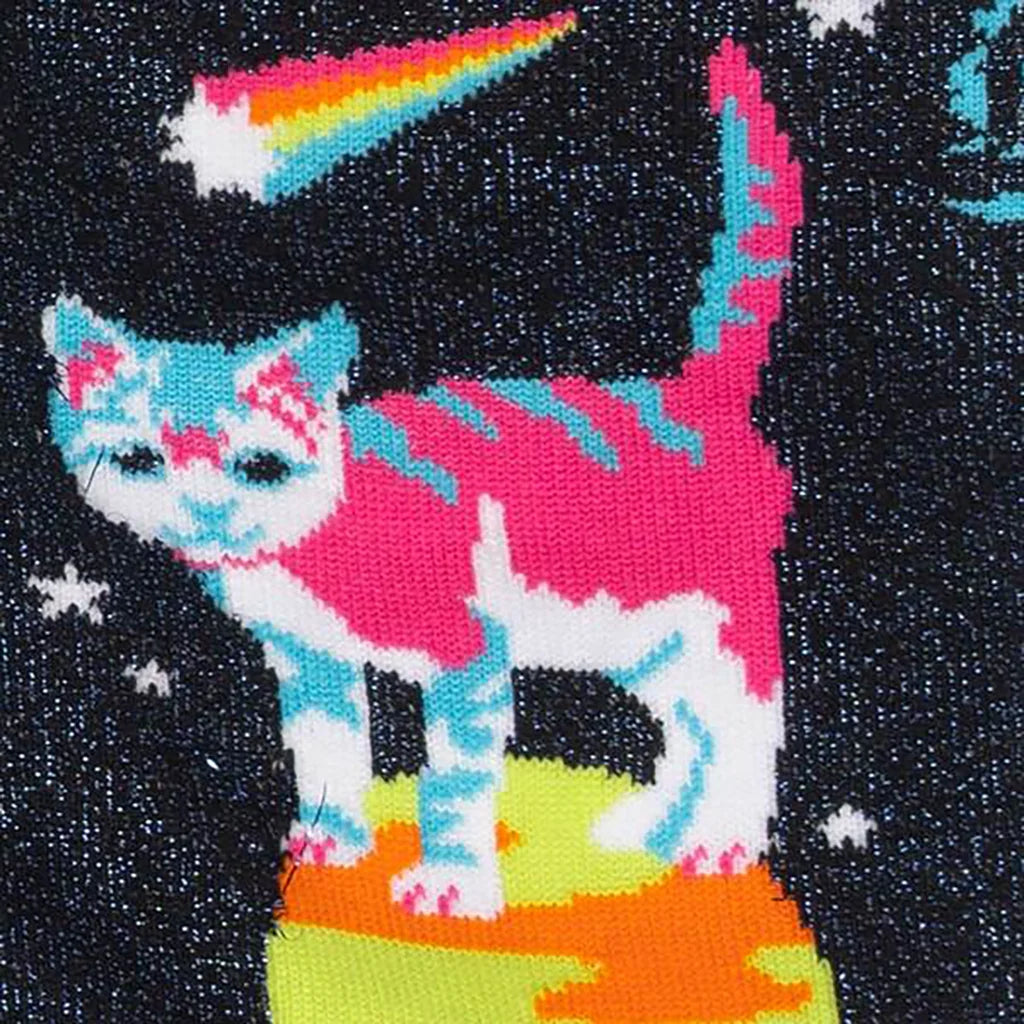 Space Cats- Crew Socks - S/M