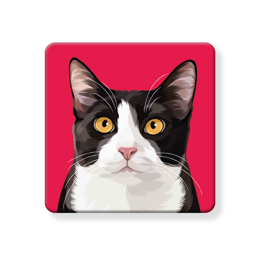 Tuxedo Kitty Cat - Coaster