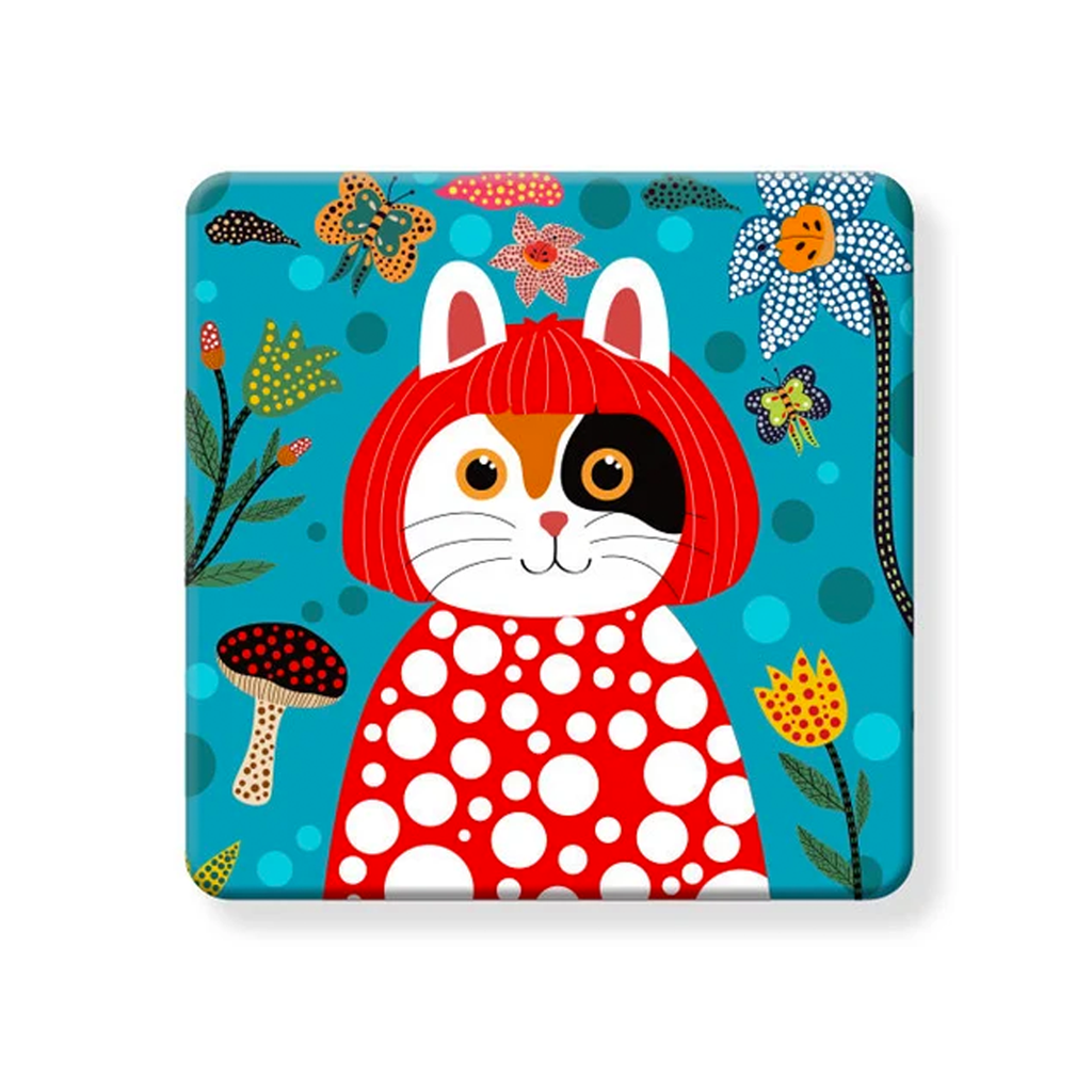 Yayoi Kasama Kusameow - Cork Coaster