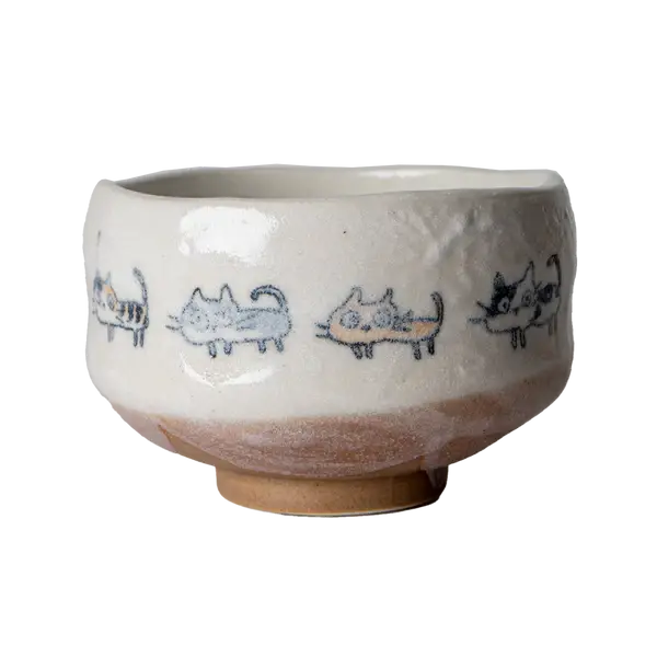Neko Cats - Mini Matcha Porcelain Bowl