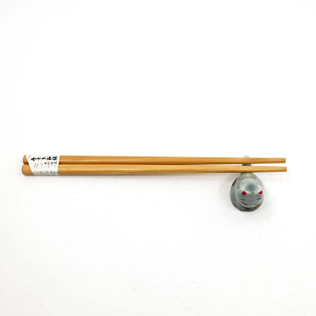 Gray Lucky Cat - Chopsticks Rest