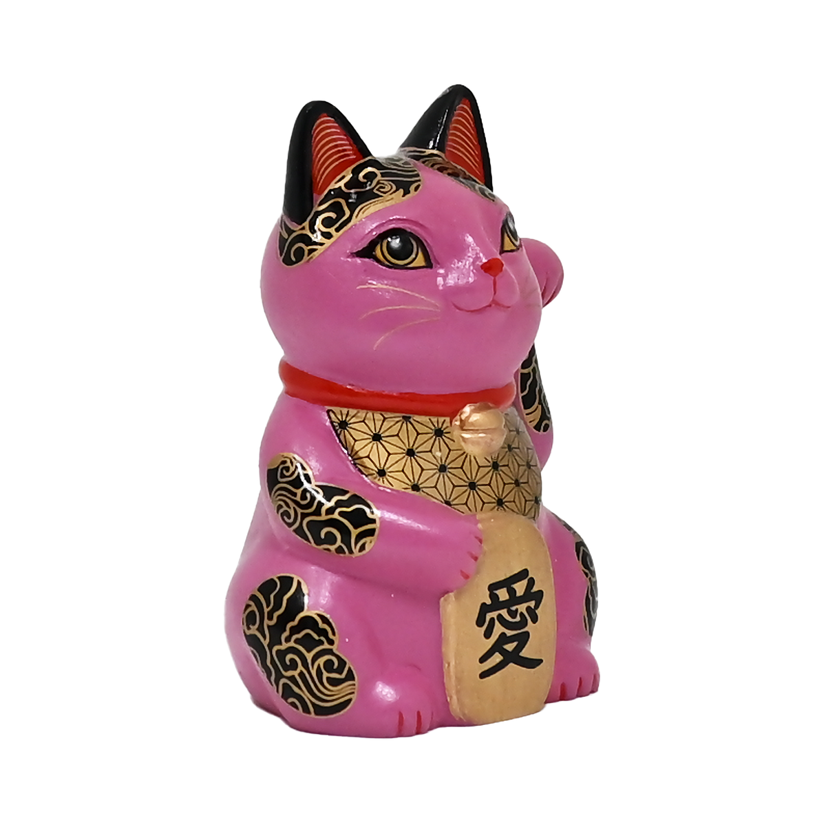 Happineko Lucky Cat Pink Love - Figurine