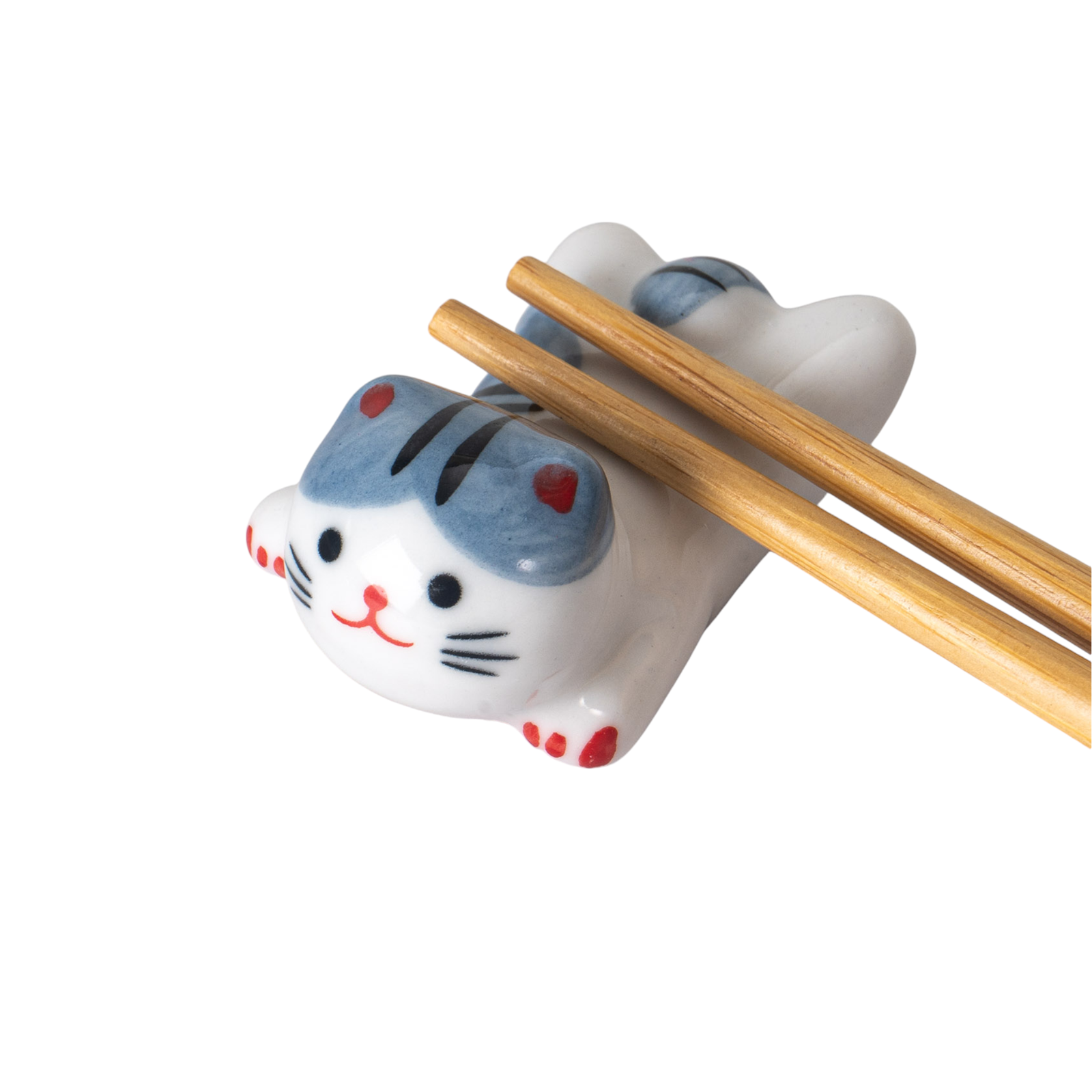 Grey Tabby - Ceramic Cat Chopsticks Rest