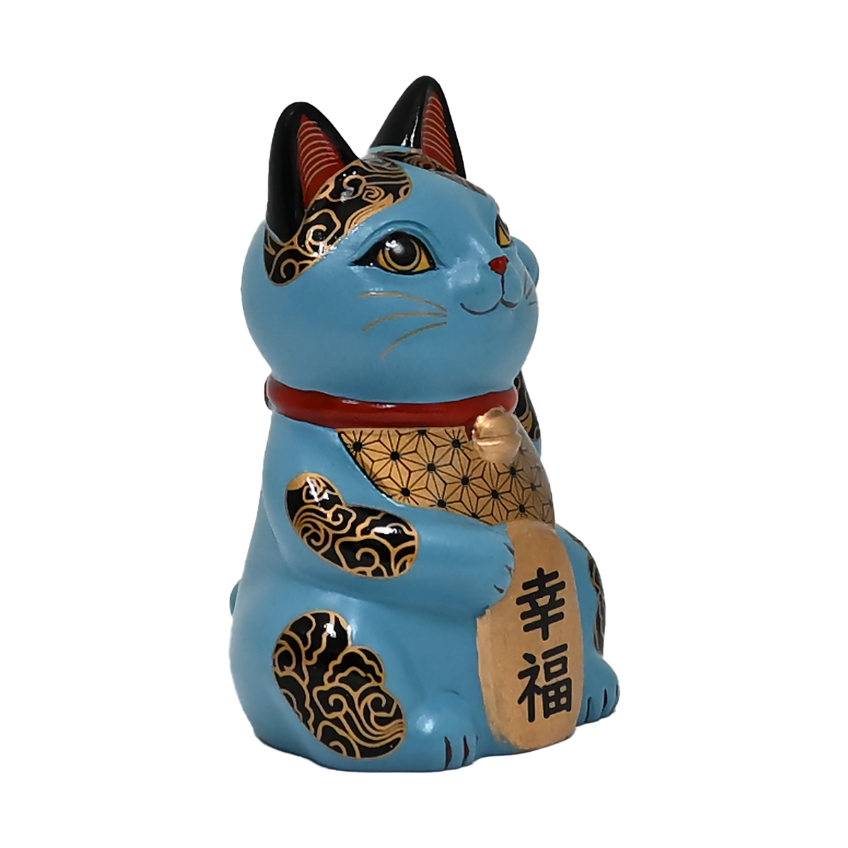 Happineko Lucky Cat Blue Happiness - Figurine