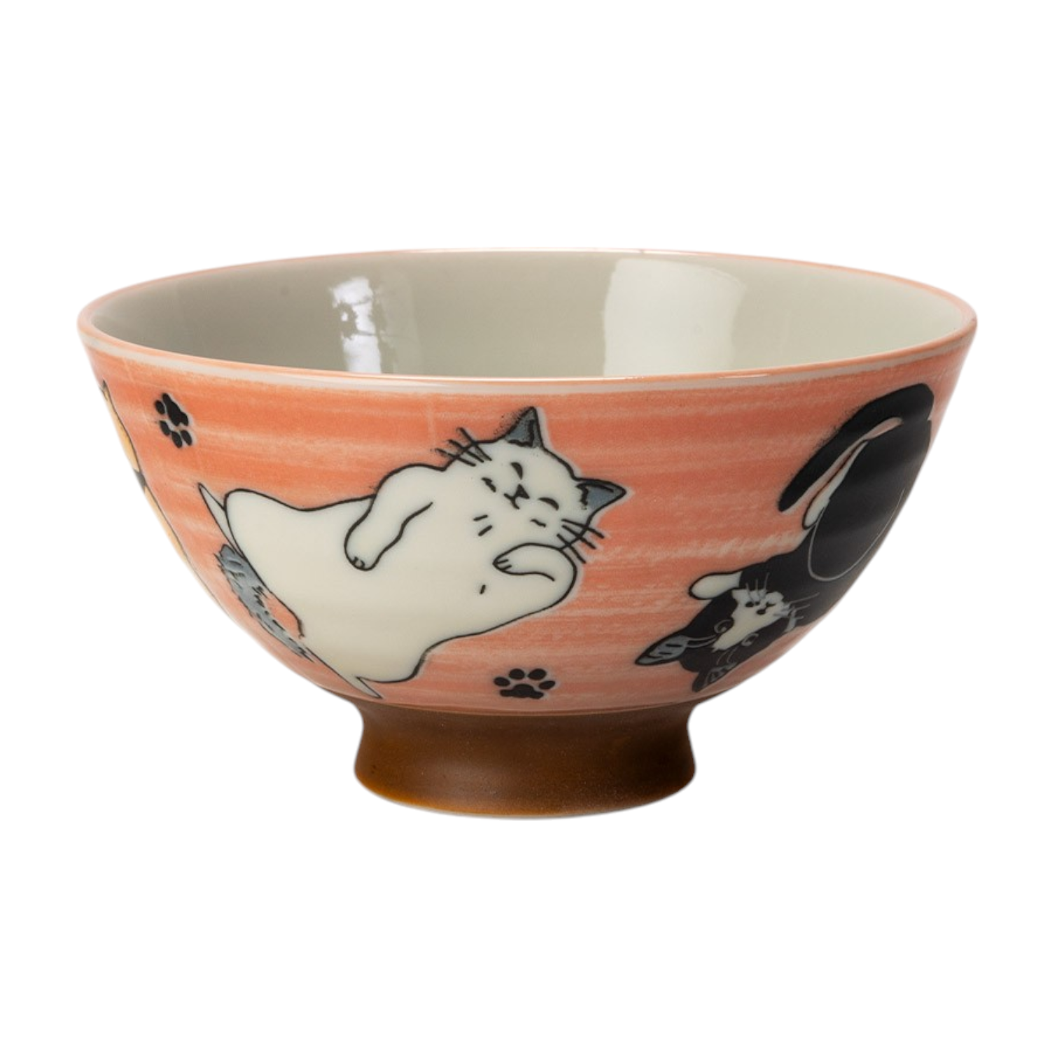Pink Neko Cat - Porcelain Rice Bowl