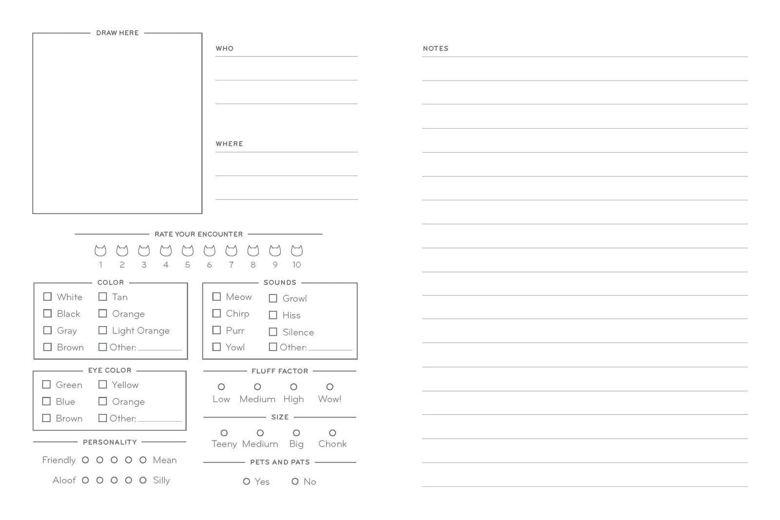 All the Cats I've Ever Met - Cat Journal