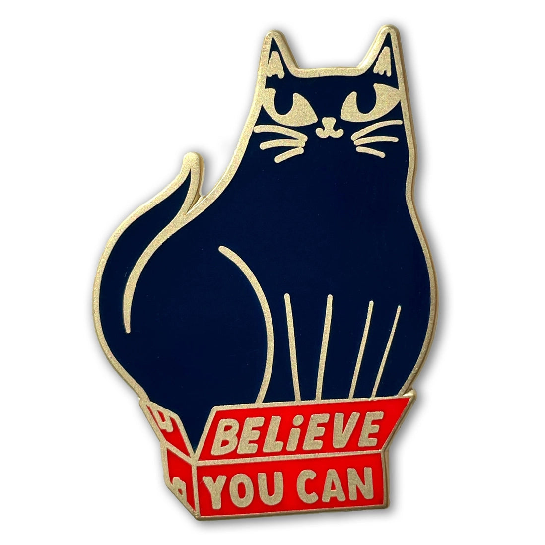 Believe You Can Black Cat - Enamel Pin
