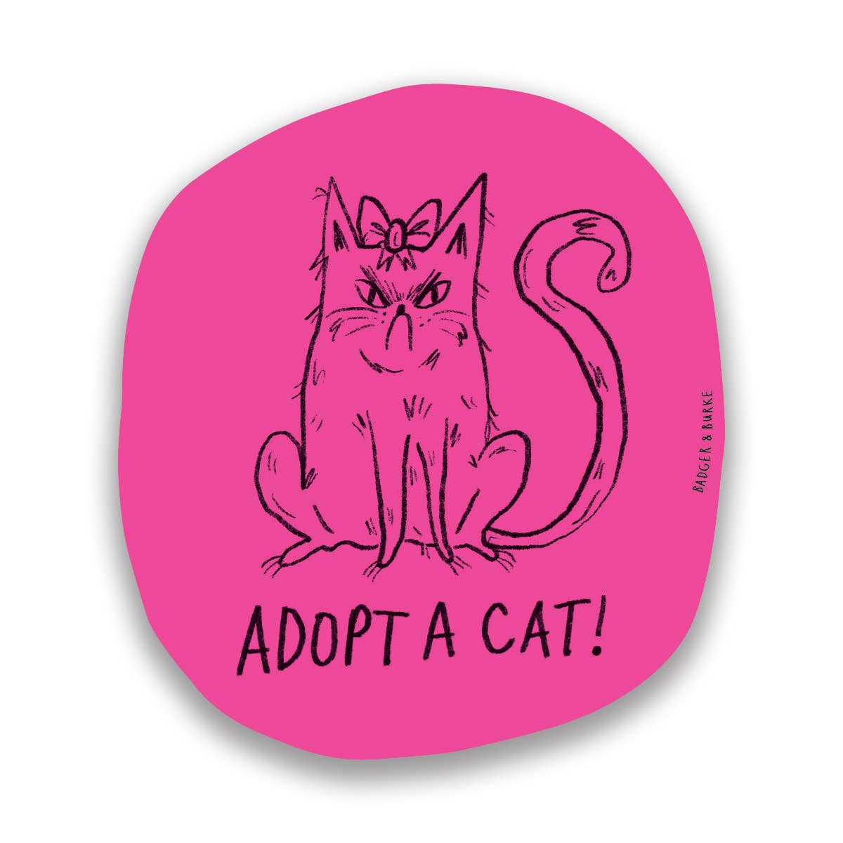 Adopt a Cat - Round Sticker