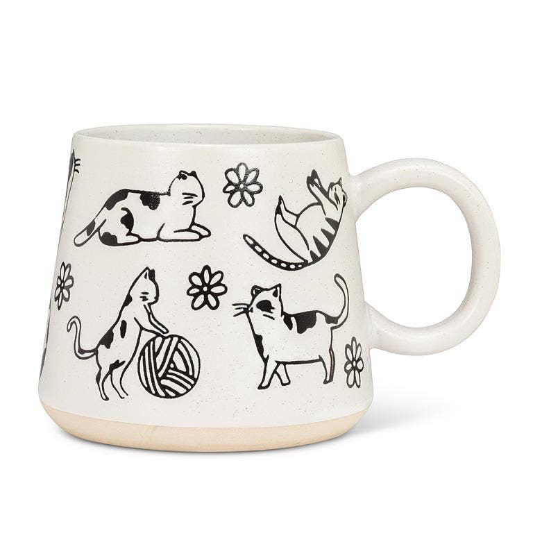 Black&amp;White Cats - Oversized Ceramic Mug - 17oz