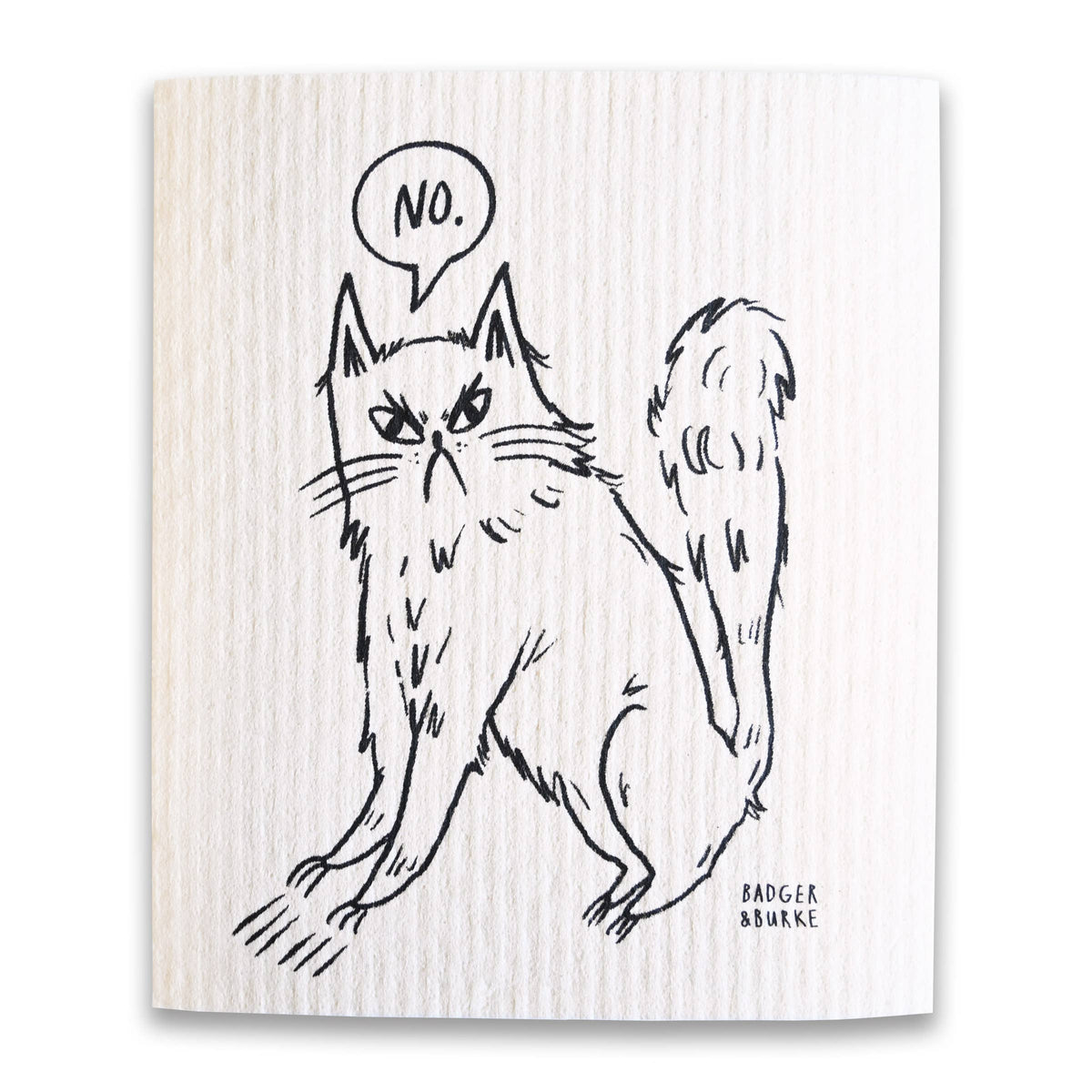 Snitty Kitty "NO" - Sponge Cloth / Swedish Dishcloth