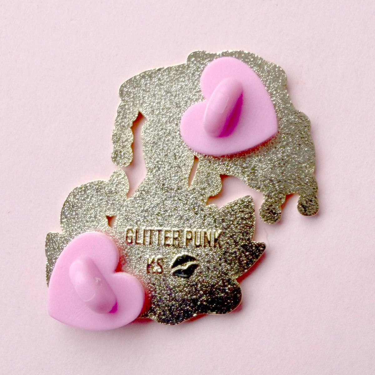 Black & White Mushroom Cat - Hard Enamel Pin