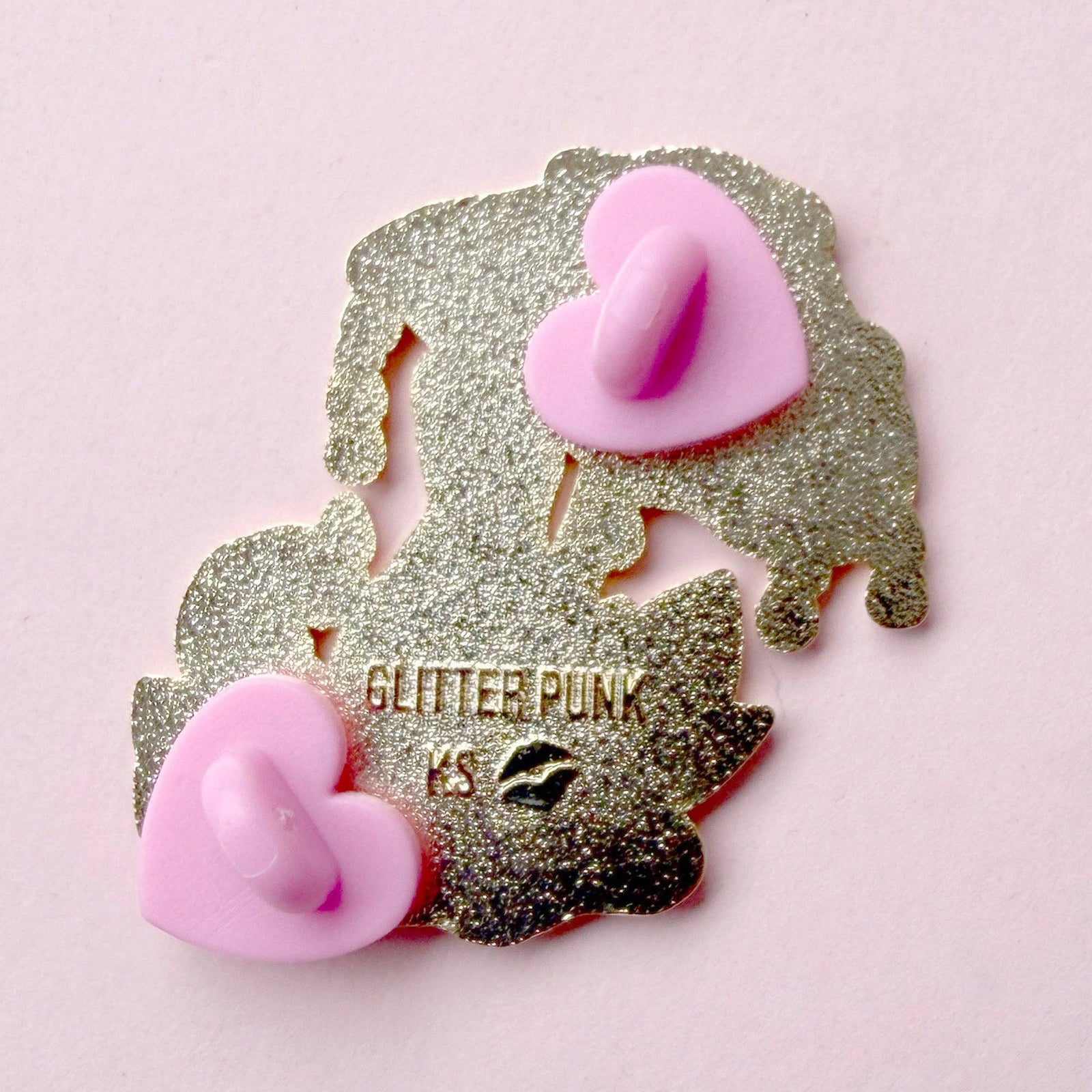 Black & White Mushroom Cat - Hard Enamel Pin