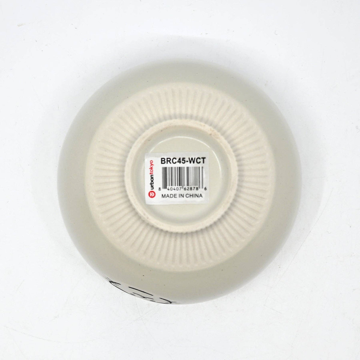 Black and White Cat Design - White - Porcelain Rice Bowl