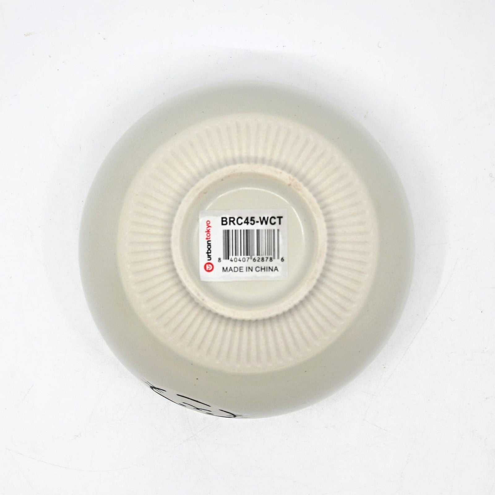 Black and White Cat Design - White - Porcelain Rice Bowl