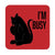 I'm Busy Black Cat - Cork Coaster