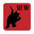 See Ya! Black Cat - Cork Coaster