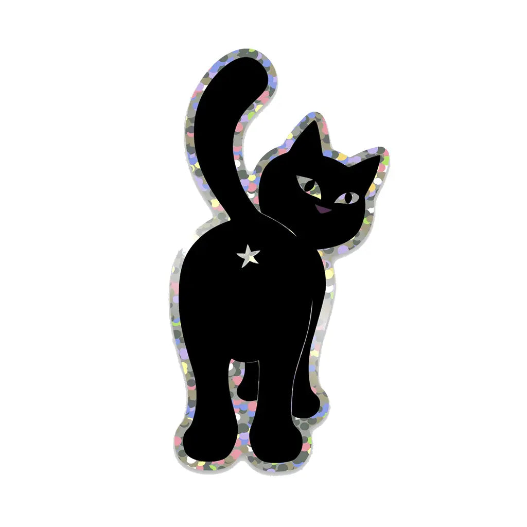 Kitty Star Butt - Glitter Cat Sticker