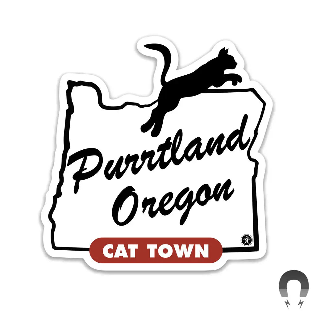 Purrtland Cat Town - Flexible Magnet