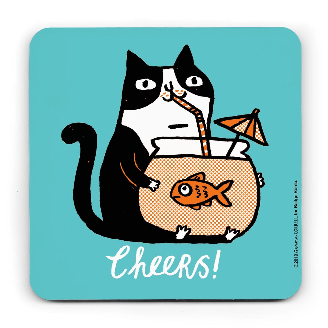 Cheers Cat - Coaster