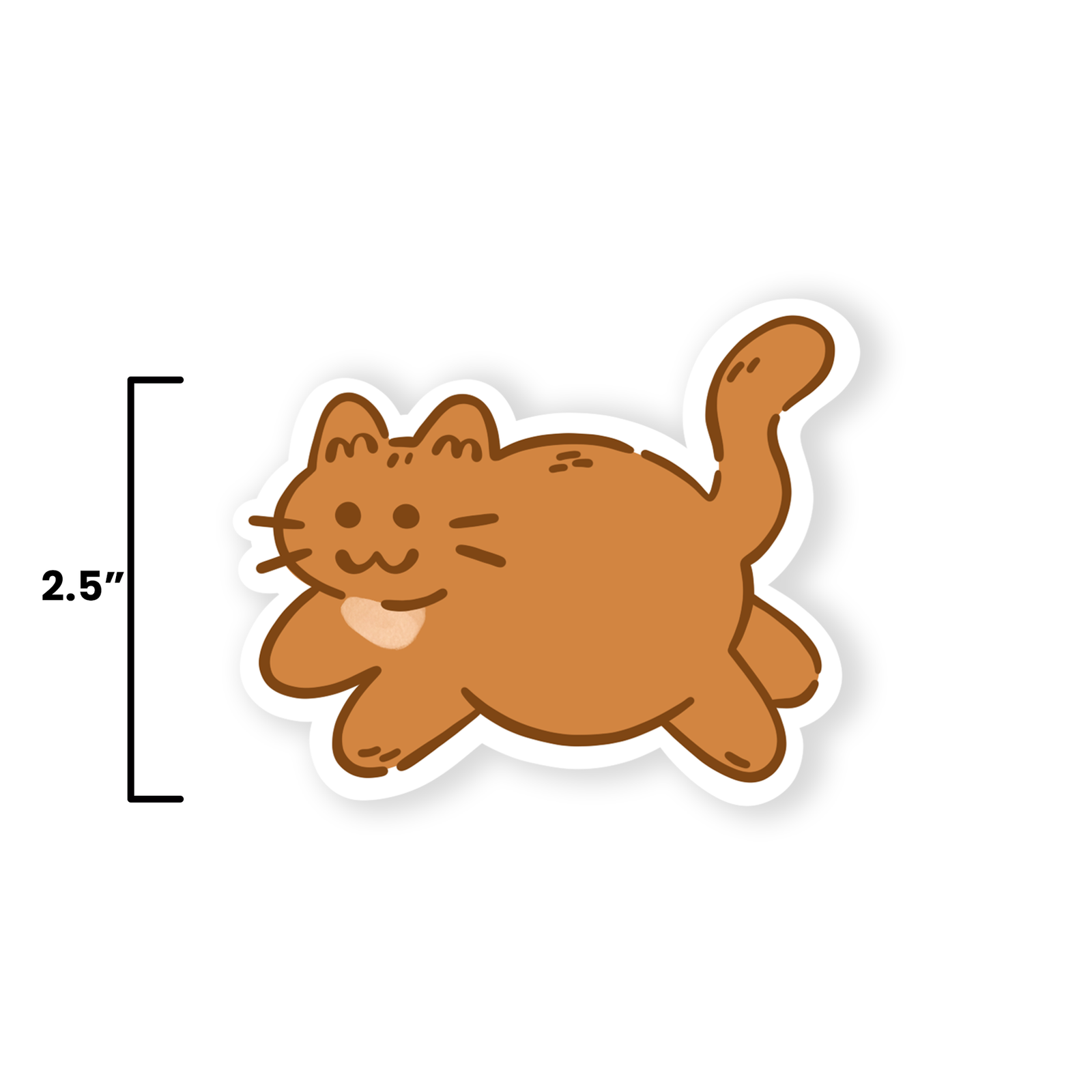 Chonky Orange Kitty - Die Cut Sticker