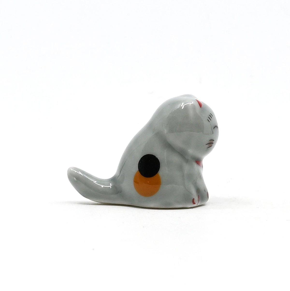 Gray Lucky Cat - Chopsticks Rest