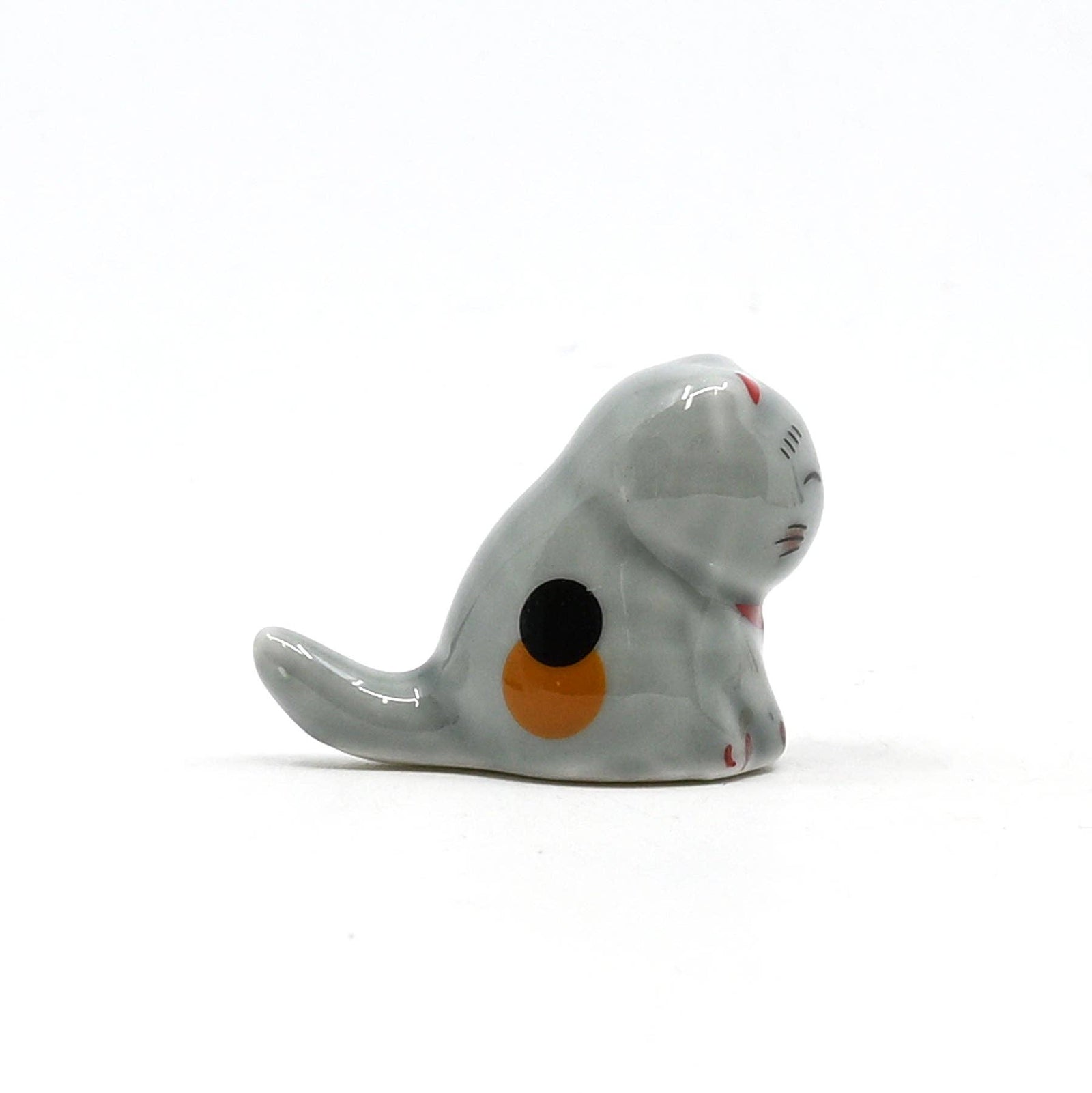 Gray Lucky Cat - Chopsticks Rest