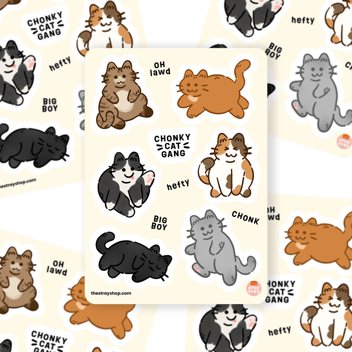 Chonky Cats - Sticker Sheet