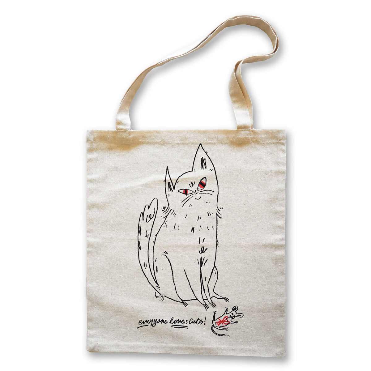 "Everyone Loves Cats!" - Cotton Tote Bag