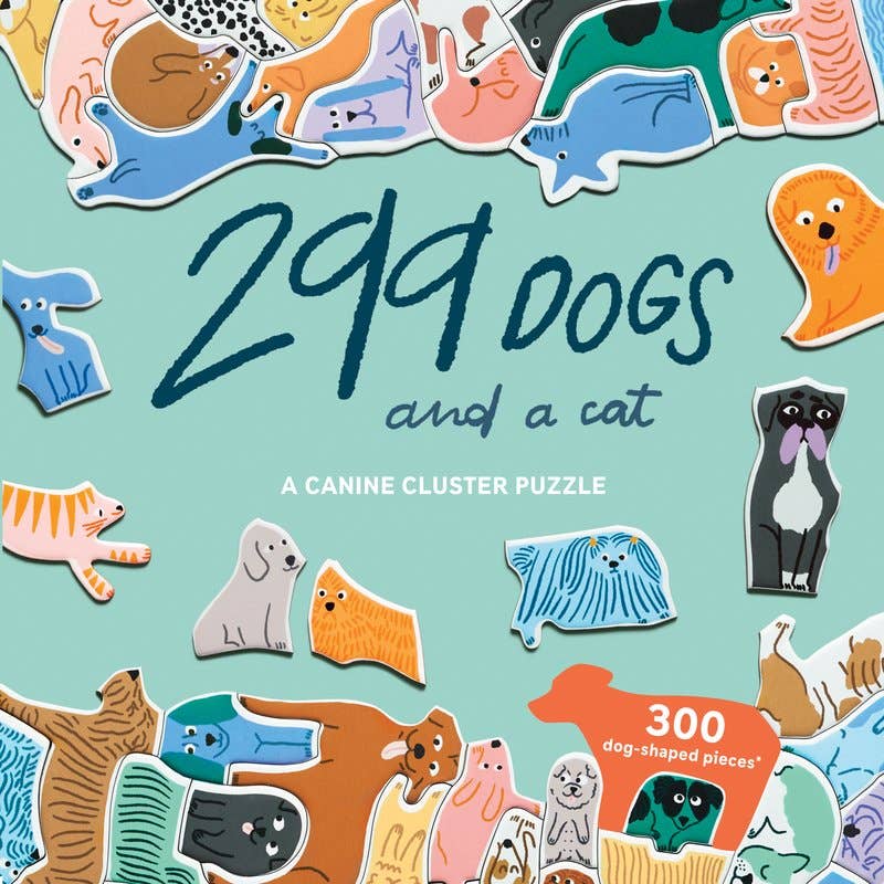299 Dogs and One Cat - 300 Piece Puzzle