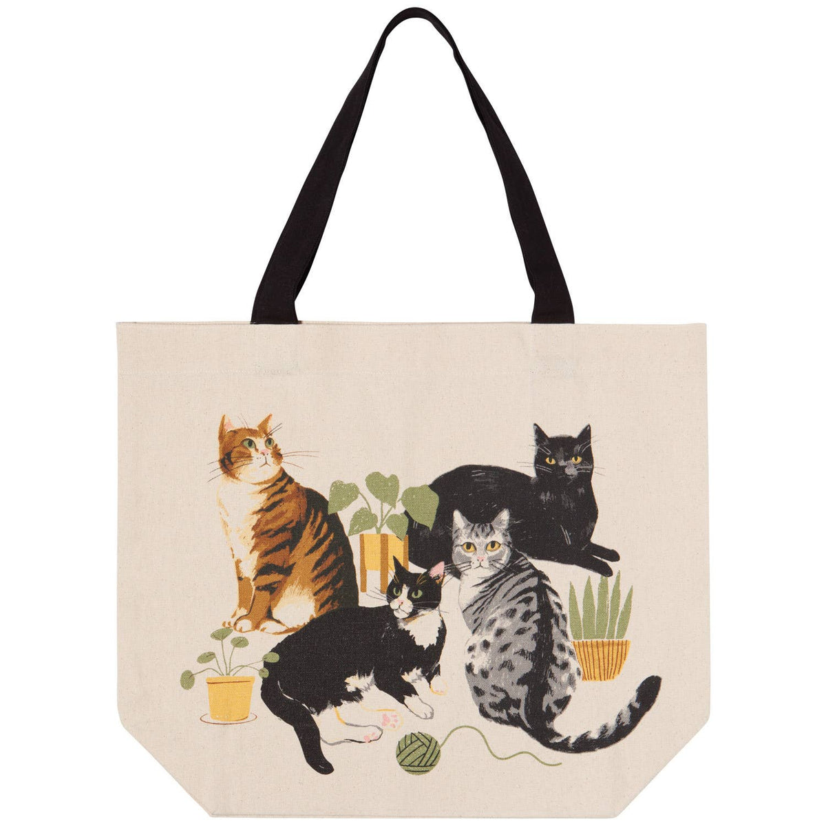 Cats & Plants - Cotton Tote Bag