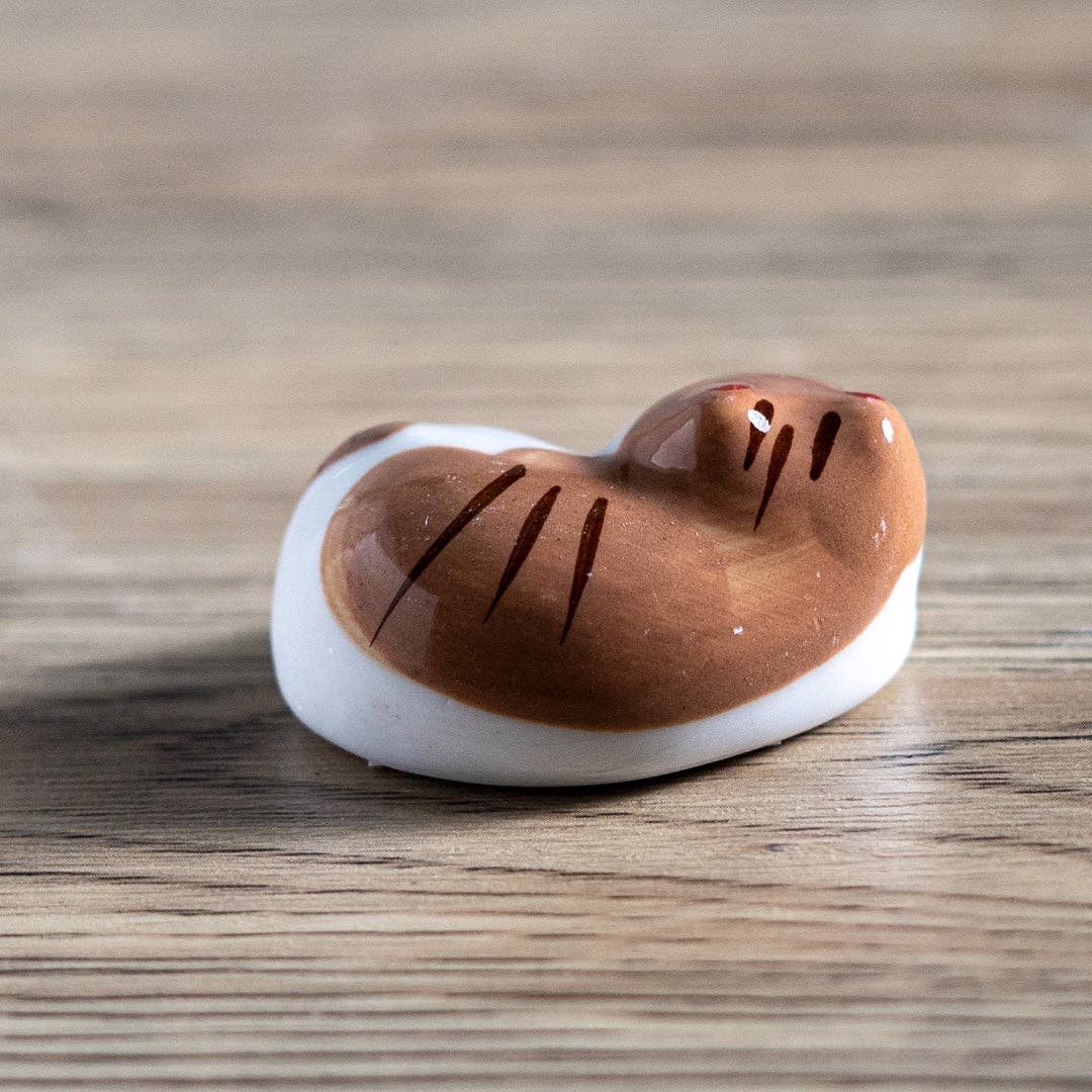 Brown Tabby Tuxedo Cat - Chopsticks Rest