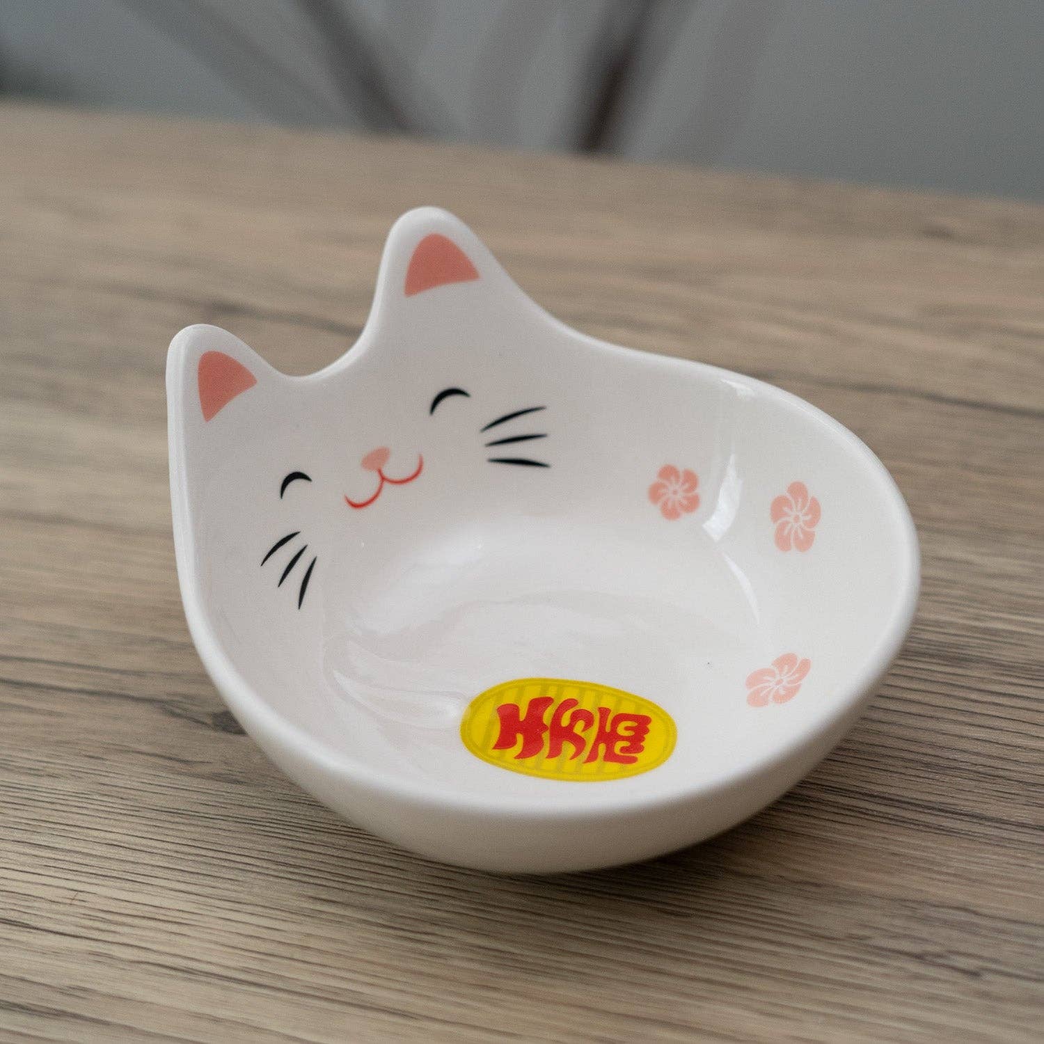 White Lucky Cat - Ceramic Small Dish Plate