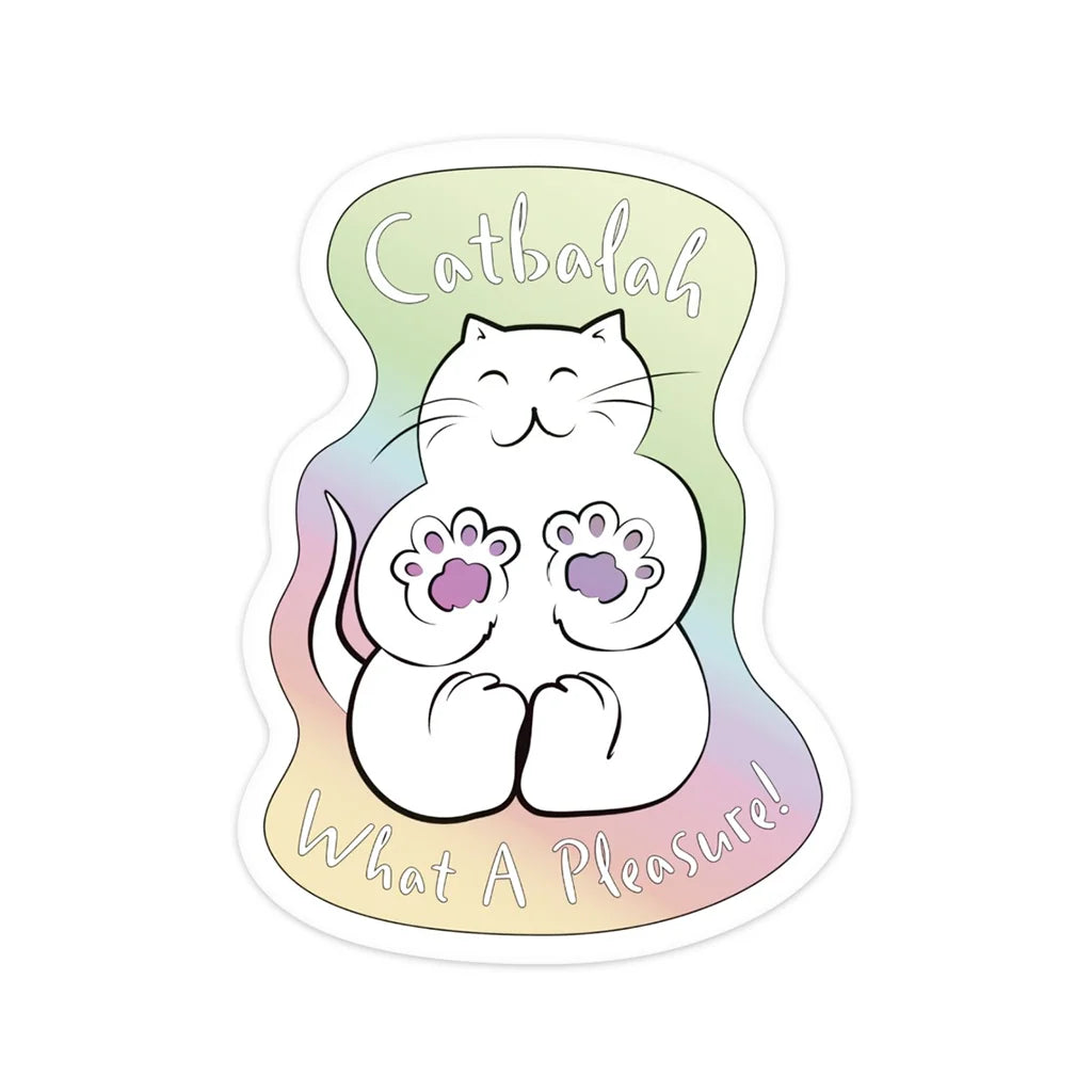Catbalah - Holographic Die Cut Cat Sticker