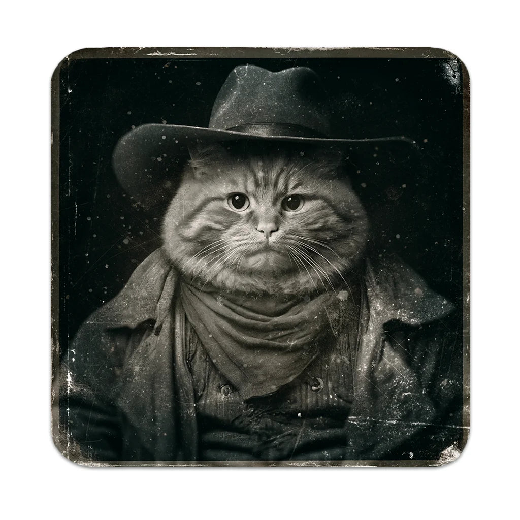 Most Wanted Cats - Orange Tabby Cat - Cork Back Coaster