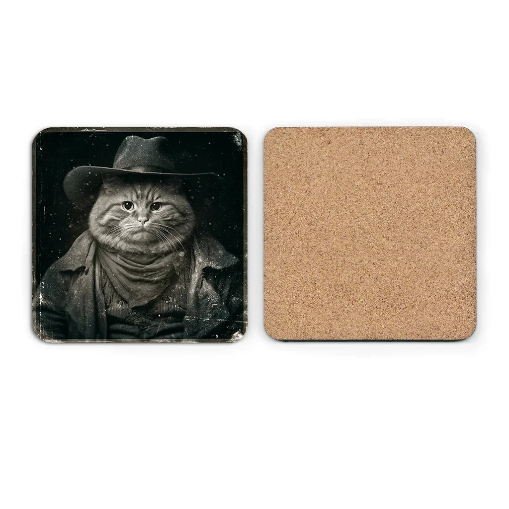 Most Wanted Cats - Orange Tabby Cat - Cork Back Coaster