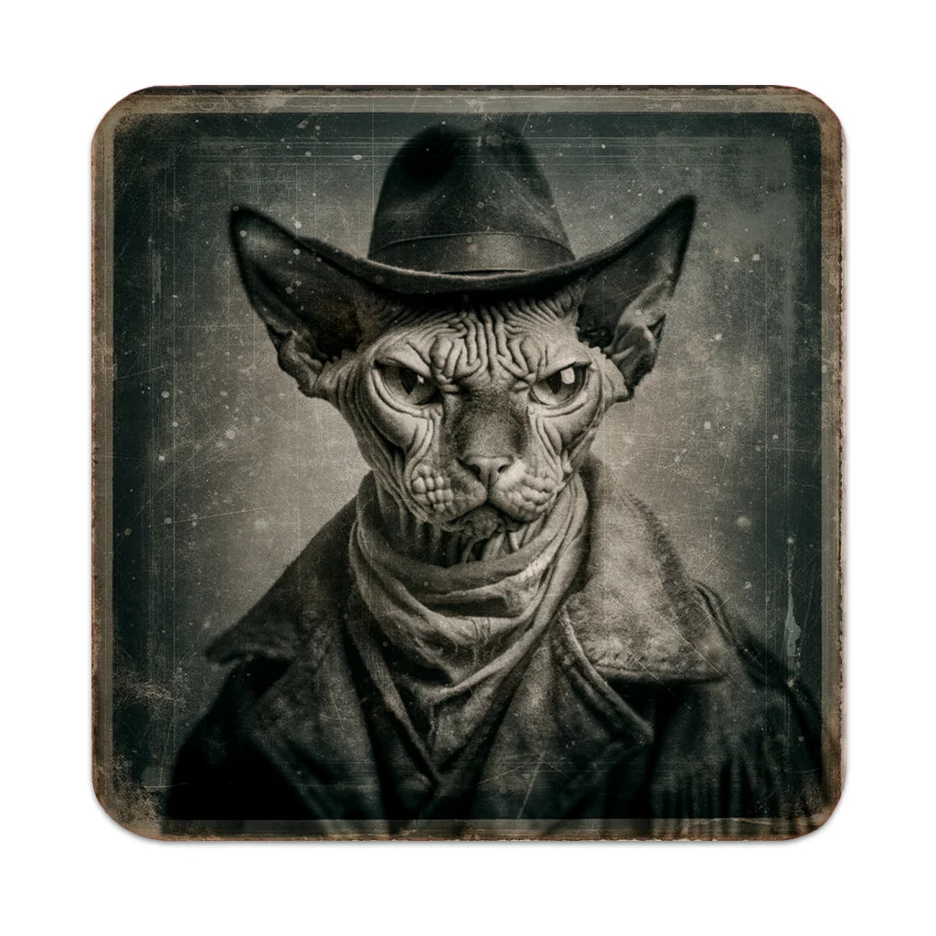 Most Wanted Cats - Sphinx Cat - Cork Coaster