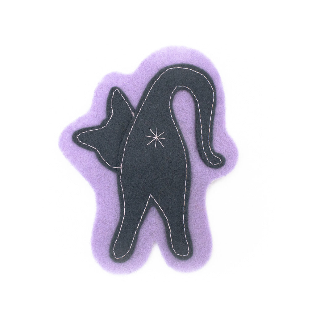 Lavender/Grey Cat Butt - Felt Magnet