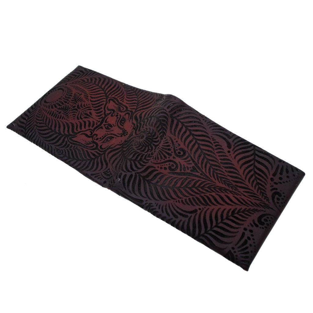 AyahuasCat Deep Wine - Origami Leather Wallet