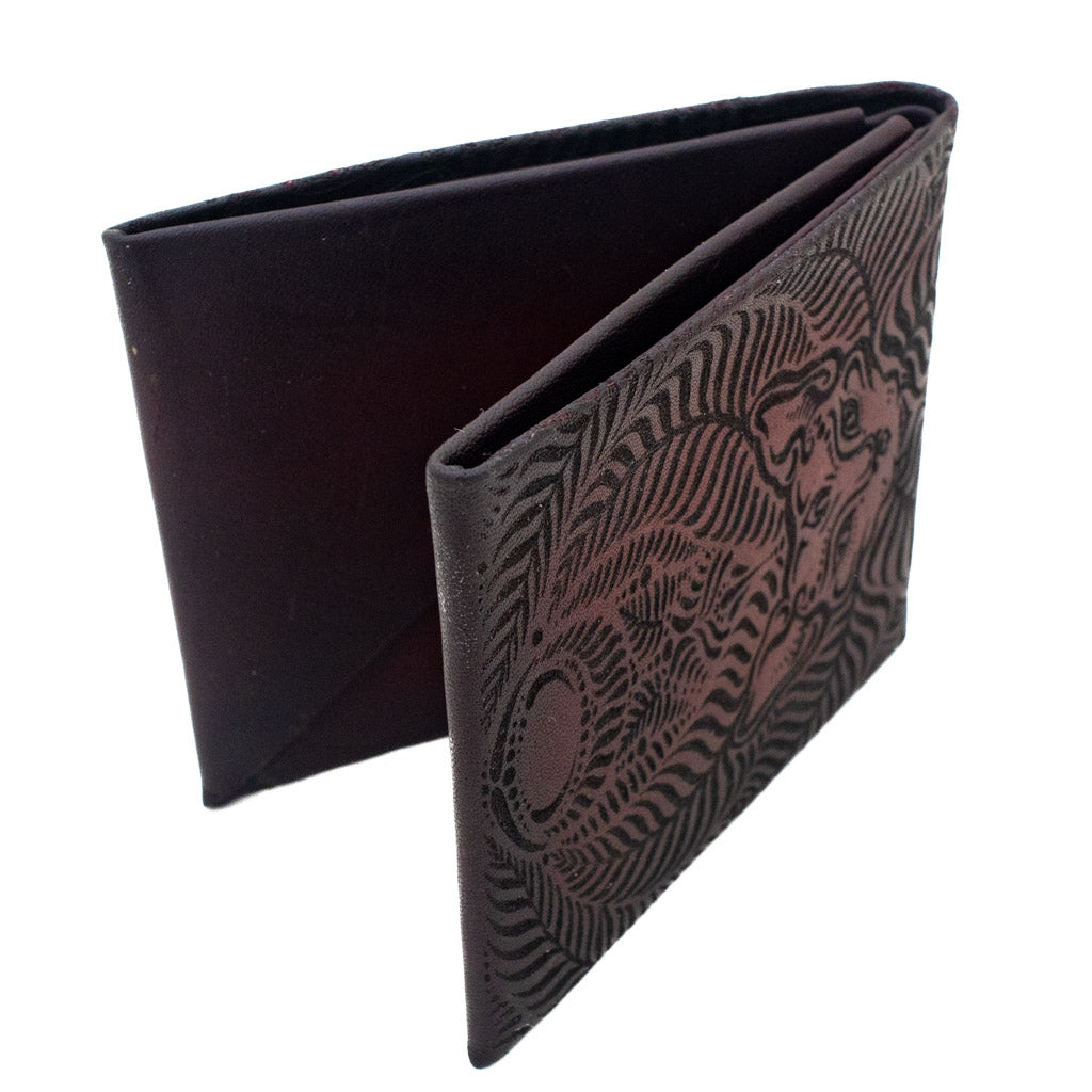 AyahuasCat Deep Wine - Origami Leather Wallet