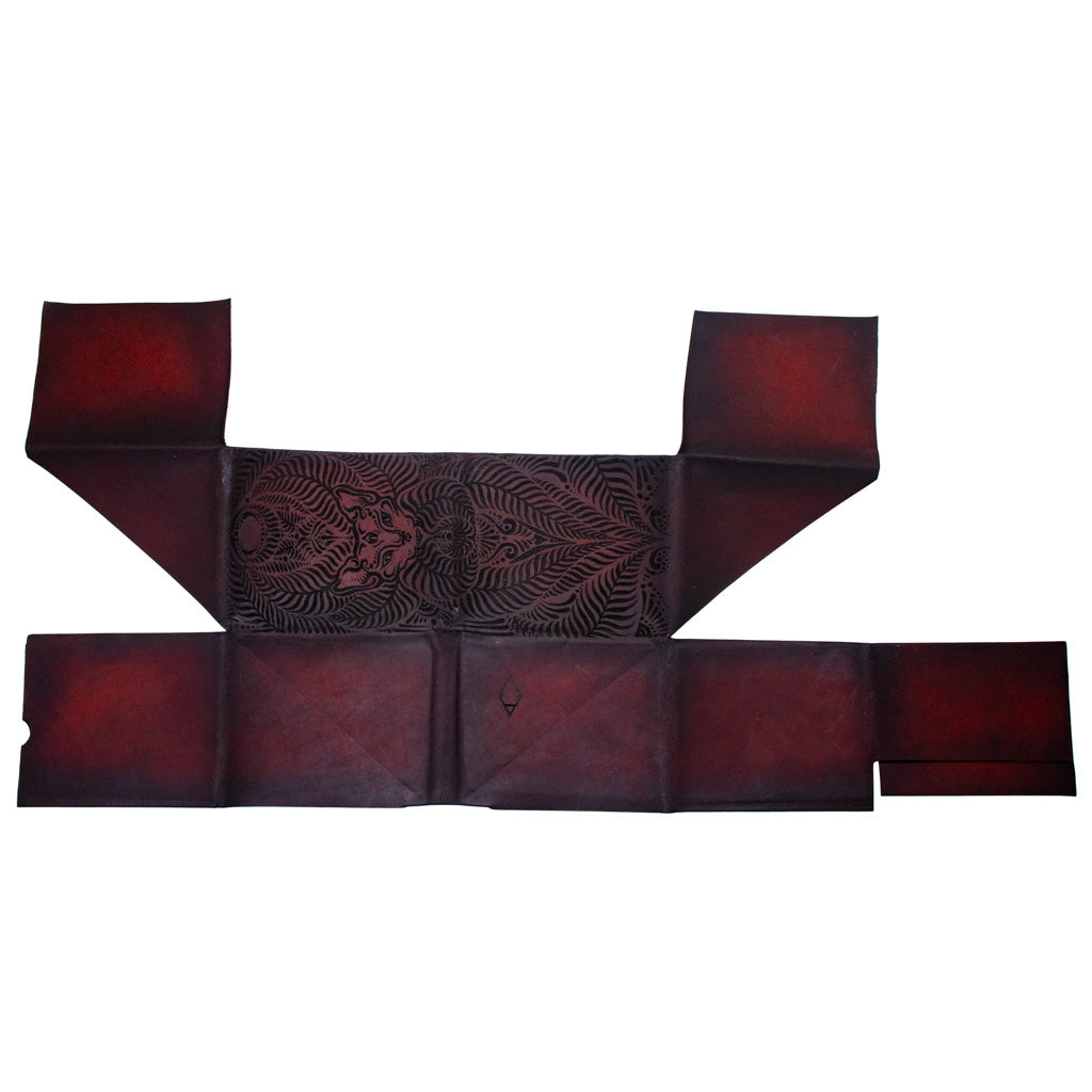 AyahuasCat Deep Wine - Origami Leather Wallet