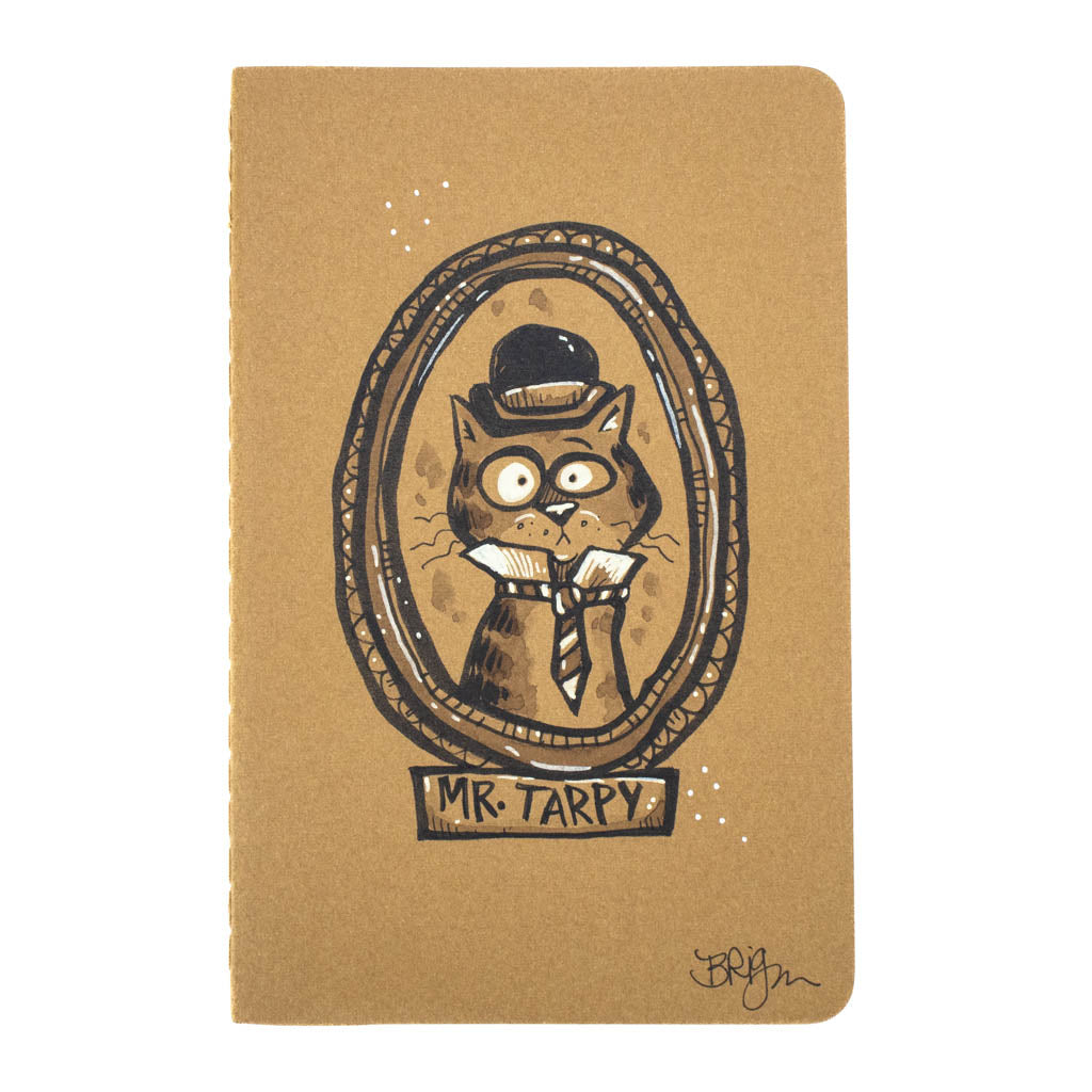 Portrait Cat Mr. Tarpy - Hand Drawn Notebook