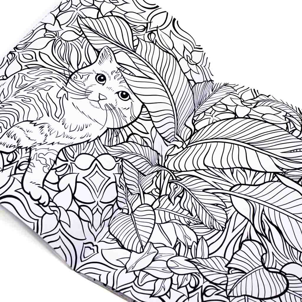 Cats and Plants - Coloring Book