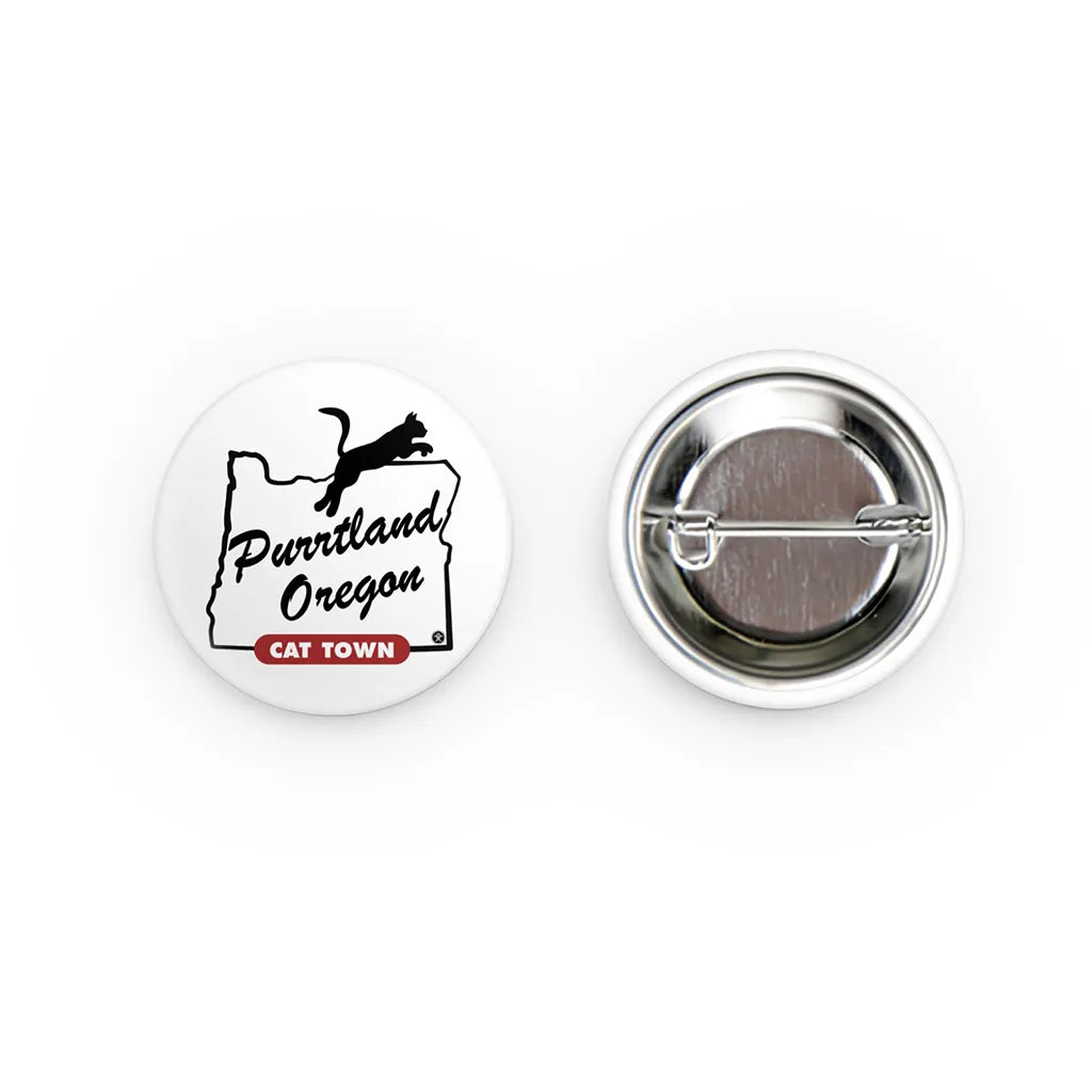 Purrtland Cat Town - Pin Button